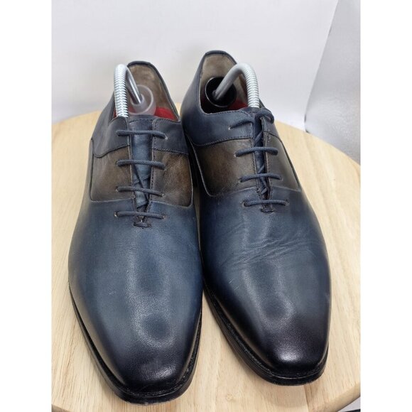 TWEEN OXFORD STYLE MENS SIZE 8 CASUAL SHOES COLOR BLUE/BROWN - Picture 4 of 10